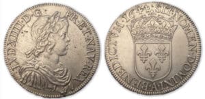Louis XIV - Demi-écu à la mèche courte 1644 ° A (Paris)