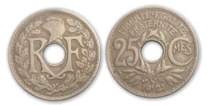 25 cte Lindauder 1921 Frappe médaille 25 cte Lindauder 1921 Frappe médaille