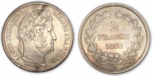 2 frs Louis-Philippe I 1839 B (Rouen)