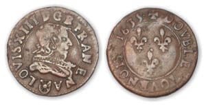 Louis XIII - Double tournois de Navarre 1635 (Saint-Palais)