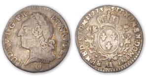 Louis XV - Dixièime d' d'écu à la vieille tête 1773 AA (Metz)