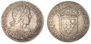 Louis XIV - Demi-écu à la mèche longue 1652 C (Caen)