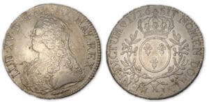 Louis XV - Ecu branche d'olivier 1726 X (Amiens)