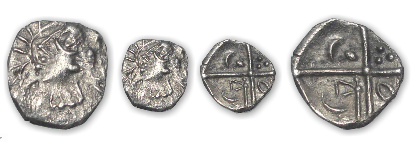 TECTOSAGES - Obole à la tête cubiste romanisée (121-52 av. J.-C.) TECTOSAGES - Obole à la tête cubiste romanisée (121-52 av. J.-C.)