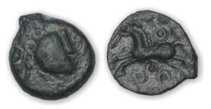SUESSIONS - Bronze au cheval et aux annelets (60-50 av. J.-C.)