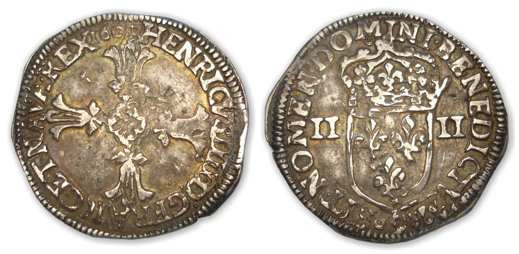 Henri IV - Quart d'écu croix feuillue 1608 9 (Rennes) Henri IV - Quart d'écu croix feuillue 1608 9 (Rennes)