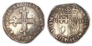 Henri IV - Quart d'écu de Navarre 1603 (St Palais)