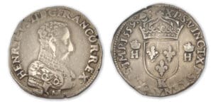 Henri II - Teston Buste nu 3 ème type 1559 K (Bordeaux)