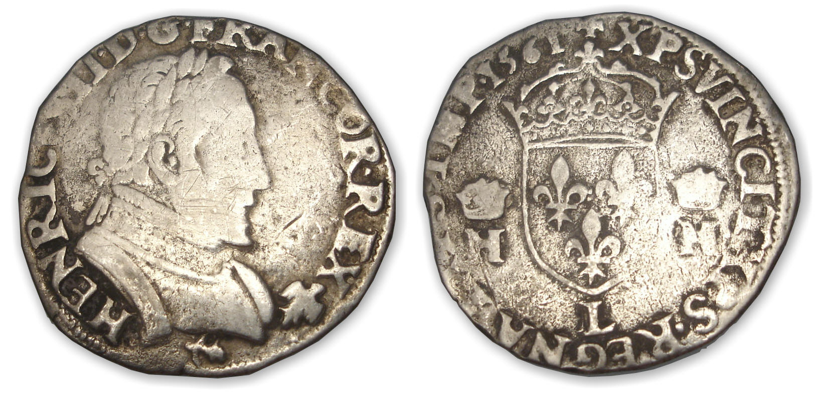 Charles IX - Teston 2 ème type 1561 L (Bayonne) Charles IX - Teston 2 ème type 1561 L (Bayonne)