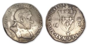 Charles IX - Teston 2 ème type 1561 T (Nantes)