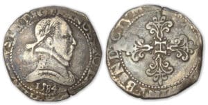 Henri III - Franc au col plat 1584 K (Bordeaux)