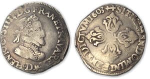 Henri IV - Demi-franc 1603 D (Lyon)