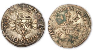 Henri II - Douzain aux croissants 1556 A (Paris)