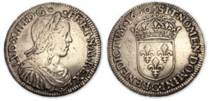 Louis XIV - Demi-écu à la mèche longue 1650 C (Caen)