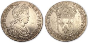 Louis XIV - Demi-écu à la mèche courte 1643 ° A (Paris)