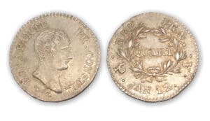 1/4 fr Bonaparte Premier Consul An 12 A (Paris)