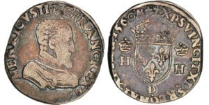 Henri II - Teston à la tête nue - 3ème type 1560 D (Lyon)