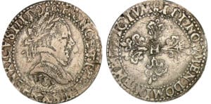 Henri III - Franc au col plat - 1587 K (Bordeaux)