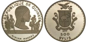 Guinée - Miriam Makeba - 500 sylis 1977