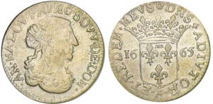 Dombes - Anne-Marie Louise d'Orléans - 1/12 écu 1665 Dombes - Anne-Marie Louise d'Orléans - 1/12 écu 1665