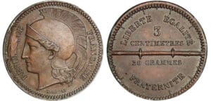 Deuxième république - 10 centimes concours de Rogat 1848 - Piéfort Deuxième république - 10 centimes concours de Rogat 1848 - Piéfort
