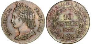 Deuxième république - 10 centimes concours de Rogat 1848 Deuxième république - 10 centimes concours de Rogat 1848