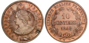 Deuxième république - 10 centimes concours de Pillard 1848 Deuxième république - 10 centimes concours de Pillard 1848