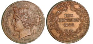 Deuxième république - 10 centimes concours de Rogat 1848 Deuxième république - 10 centimes concours de Rogat 1848