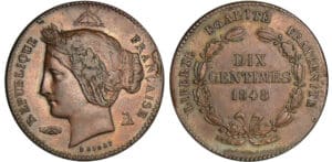 Deuxième république - 10 centimes concours de Rogat 1848 Deuxième république - 10 centimes concours de Rogat 1848