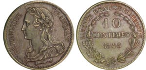Deuxième république - 10 centimes concours de Montagny 1848 Deuxième république - 10 centimes concours de Montagny 1848
