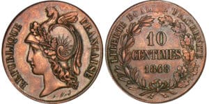 Deuxième république - 10 centimes concours de Alard 1848 Deuxième république - 10 centimes concours de Alard 1848