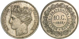 Deuxième république - 10 centimes concours de Barré 1848 Deuxième république - 10 centimes concours de Barré 1848