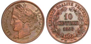 Deuxième république - 10 centimes concours de Domard 1848 Deuxième république - 10 centimes concours de Domard 1848