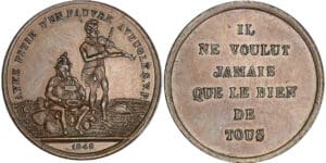 Médaille satirique anti Louis-Philippe 1848 - Chute de Louis-Philippe