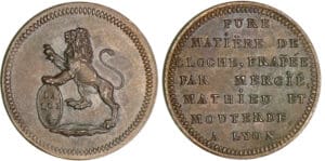 Médaille 1791 "MERCIE, MATHIEU et MOUTERDE" Médaille 1791 "MERCIE, MATHIEU et MOUTERDE"