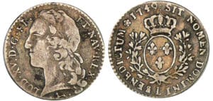Louis XV - 1/10 écu au bandeau - 1749 L (Bayonne) Louis XV - 1/10 écu au bandeau - 1749 L (Bayonne)