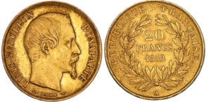20 francs Louis Napoléon Bonaparte - 1852 A (Paris) 20 francs Louis Napoléon Bonaparte - 1852 A (Paris)