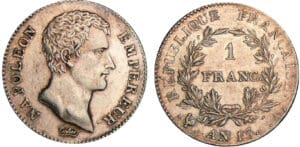 1 franc Bonaparte premier consul - An XI A (Paris)