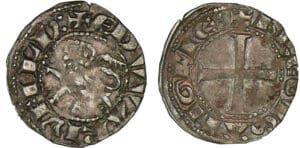 Aquitaine - Edouard 1er - Denier au léopard Aquitaine - Edouard 1er - Denier au léopard