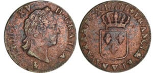 Louis XV - Sol à la vieille tête - 1771 V (Troyes) Louis XV - Sol à la vieille tête - 1771 V (Troyes)