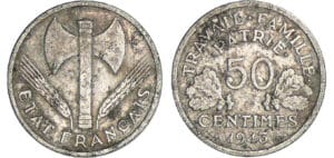 50 centimes Bazor 1943 - Poids lourd 50 centimes Bazor 1943 - Poids lourd