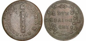 Italie - République de Rome - Lazio - 2 baiocchi (1798) (Rome) Italie - République de Rome - Lazio - 2 baiocchi (1798) (Rome)