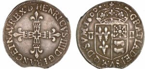 Henri IV - Quart d'écu de Béarn - 1600 (Pau) Henri IV - Quart d'écu de Béarn - 1600 (Pau)