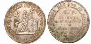 Bon pour 20 sols « à la Liberté assise » 1792 Bon pour 20 sols « à la Liberté assise » 1792