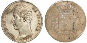 1 franc Charles X - 1830 W (Lille) 1 franc Charles X - 1830 W (Lille)