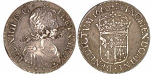 Louis XIV - Ecu de Navarre à la mèche longue - 1660 (Pau) Louis XIV - Ecu de Navarre à la mèche longue - 1660 (Pau)