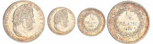1/4 de franc Louis-Philippe Ier - 1833 B (Rouen) 1/4 de franc Louis-Philippe Ier - 1833 B (Rouen)