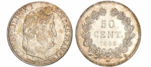 50 centimes Louis-Philippe Ier - 1846 B (Rouen) 50 centimes Louis-Philippe Ier - 1846 B (Rouen)