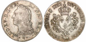 Louis XV - Ecu de Béarn à la vieille tête - 1772 (Pau) Louis XV - Ecu de Béarn à la vieille tête - 1772 (Pau)