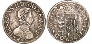 Navarre - Henri III de Navarre, II de Béarn - Teston 1573 (Pau) Navarre - Henri III de Navarre, II de Béarn - Teston 1573 (Pau)